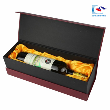 Boîte de cadeau de bouteille de vin en carton personnalisé boîte d&#39;emballage de vin en gros avec de la mousse